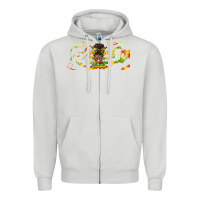 Juneteenth Afro Messy Bun Libbey Glass Zipper Hoodie | Teevron