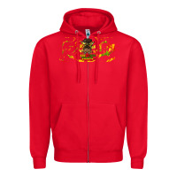 Red juneteenth afro messy bun libbey glass Zipper Hoodie - HRA Design Shop