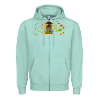 Seafoam juneteenth afro messy bun libbey glass Zipper Hoodie - HRA Design Shop