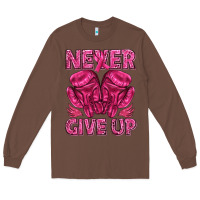 Chestnut never give up cancer Long Sleeve Tee - texasbilliewilder