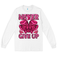 White never give up cancer Long Sleeve Tee - texasbilliewilder
