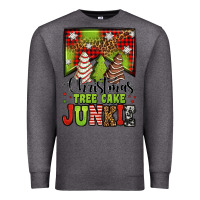 Charcoal Heather Christmas tree cake junkie Premium Sweatshirt - Jasminsmagicworld
