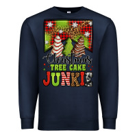 Navy Christmas tree cake junkie Premium Sweatshirt - Jasminsmagicworld