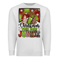 Oatmeal Heather Christmas tree cake junkie Premium Sweatshirt - Jasminsmagicworld