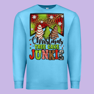 Christmas Tree Cake Junkie Premium Sweatshirt Designed By Jasminsmagicworld