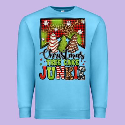 Christmas Tree Cake Junkie Premium Sweatshirt Designed By Jasminsmagicworld