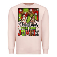 Pale Pink Christmas tree cake junkie Premium Sweatshirt - Jasminsmagicworld