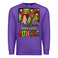 Purple Christmas tree cake junkie Premium Sweatshirt - Jasminsmagicworld
