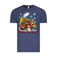 Vintage Denim merry christmas polar express Vintage Tee - Zillion Design Studio