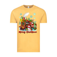 Vintage Mustard merry christmas polar express Vintage Tee - Zillion Design Studio