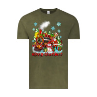 Vintage Olive merry christmas polar express Vintage Tee - Zillion Design Studio