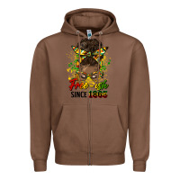 Chestnut free ish since 1865 afro messy bun Zipper Hoodie - HRA Design Shop