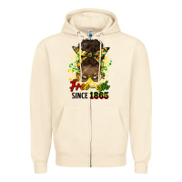 Sandshell free ish since 1865 afro messy bun Zipper Hoodie - HRA Design Shop