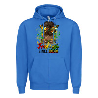 True Royal free ish since 1865 afro messy bun Zipper Hoodie - HRA Design Shop