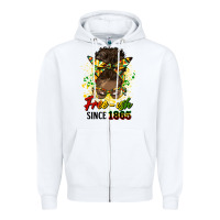 White free ish since 1865 afro messy bun Zipper Hoodie - HRA Design Shop