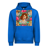 Cobalt Hairdresser Western Girl And Hair Curler Seamless Pattern Bbs Urban Hoodie - BundleAndBundleShop