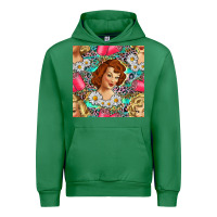 Emerald Hairdresser Western Girl And Hair Curler Seamless Pattern Bbs Urban Hoodie - BundleAndBundleShop