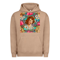 Pigment Burro Hairdresser Western Girl And Hair Curler Seamless Pattern Bbs Urban Hoodie - BundleAndBundleShop