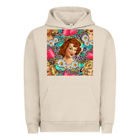 Pigment French Oak Hairdresser Western Girl And Hair Curler Seamless Pattern Bbs Urban Hoodie - BundleAndBundleShop