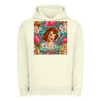 Pigment Pistachio Hairdresser Western Girl And Hair Curler Seamless Pattern Bbs Urban Hoodie - BundleAndBundleShop