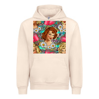 Sandshell Hairdresser Western Girl And Hair Curler Seamless Pattern Bbs Urban Hoodie - BundleAndBundleShop