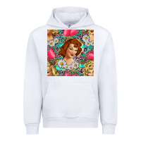 White Hairdresser Western Girl And Hair Curler Seamless Pattern Bbs Urban Hoodie - BundleAndBundleShop