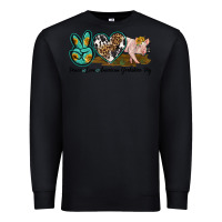 Black peace love yorkshire pig Premium Sweatshirt - LillyAllenDesigns