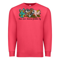 Cardinal peace love yorkshire pig Premium Sweatshirt - LillyAllenDesigns
