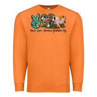 Carrot peace love yorkshire pig Premium Sweatshirt - LillyAllenDesigns