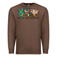 Chestnut peace love yorkshire pig Premium Sweatshirt - LillyAllenDesigns