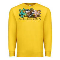 Lemon peace love yorkshire pig Premium Sweatshirt - LillyAllenDesigns