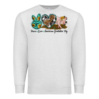 Oatmeal Heather peace love yorkshire pig Premium Sweatshirt - LillyAllenDesigns