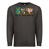 Smoke peace love yorkshire pig Premium Sweatshirt - LillyAllenDesigns