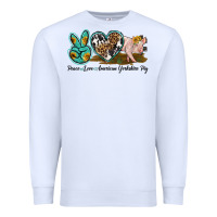 White peace love yorkshire pig Premium Sweatshirt - LillyAllenDesigns