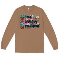 Toasted Coconut super tired super hungry super pregnant Long Sleeve Tee - Zillion Design Studio