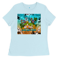 Baby Blue camping is my happy place Ladies Tee - AdoDesignShop