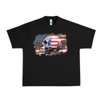 Black american skull Urban Heavy Tee - Zillion Design Studio