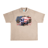 French Oak american skull Urban Heavy Tee - Zillion Design Studio