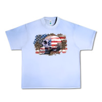Grape Ice american skull Urban Heavy Tee - Zillion Design Studio
