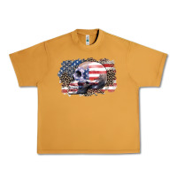 Peanut Butter american skull Urban Heavy Tee - Zillion Design Studio