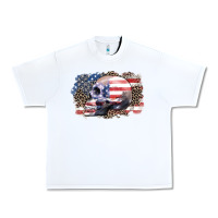 White american skull Urban Heavy Tee - Zillion Design Studio