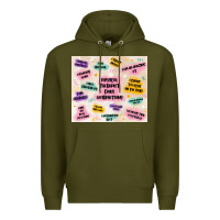 Army Green physical therapist daily affirmations Premium Hoodie - MaliasSmallBusiness