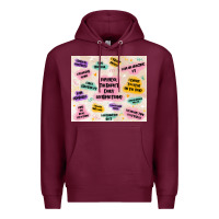 Burgundy physical therapist daily affirmations Premium Hoodie - MaliasSmallBusiness