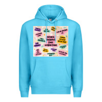 Ocean Blue physical therapist daily affirmations Premium Hoodie - MaliasSmallBusiness