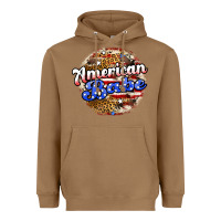 Toasted Coconut american babe Heavyweight Hoodie - JahusDesignShop