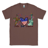 Chestnut Faith love Freedom 4th of july Classic Tee - CowGirlArtShop
