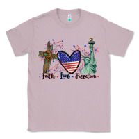 Lilac Faith love Freedom 4th of july Classic Tee - CowGirlArtShop