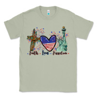 Matcha Faith love Freedom 4th of july Classic Tee - CowGirlArtShop