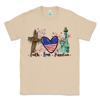 Mushroom Faith love Freedom 4th of july Classic Tee - CowGirlArtShop