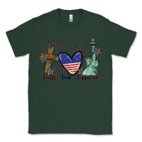 Sports Green Faith love Freedom 4th of july Classic Tee - CowGirlArtShop